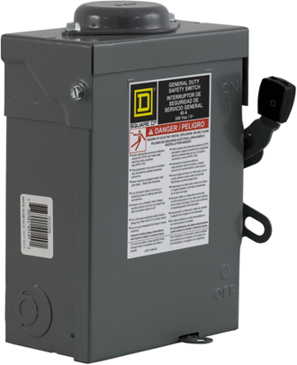 Square D General Duty safety switches (30 & 60A, NEMA 3R)